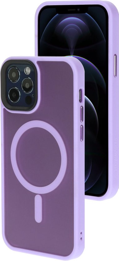Mobiparts hoesje geschikt voor Apple iPhone 12/12 Pro - Hardcover - MagSafe - Roze Paars