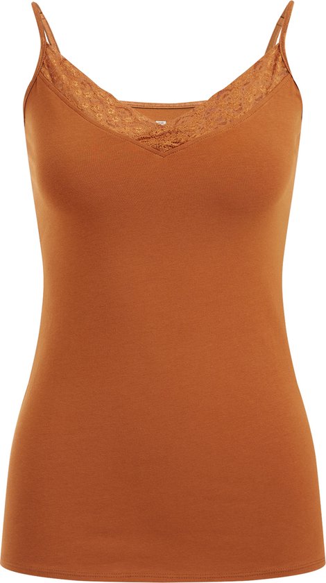 WE Fashion Dames singlet met kant - Maat S