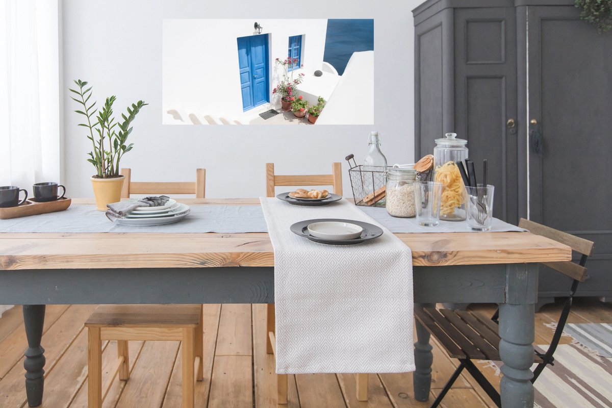 Architectuur - Blauw - Wit - Deur