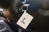 Sleutelhanger - Quotes - Out of office - Beige - Uitdeelcadeautjes - Plastic