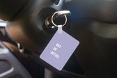 Sleutelhanger - Quotes - Out of office - Paars - Uitdeelcadeautjes - Plastic