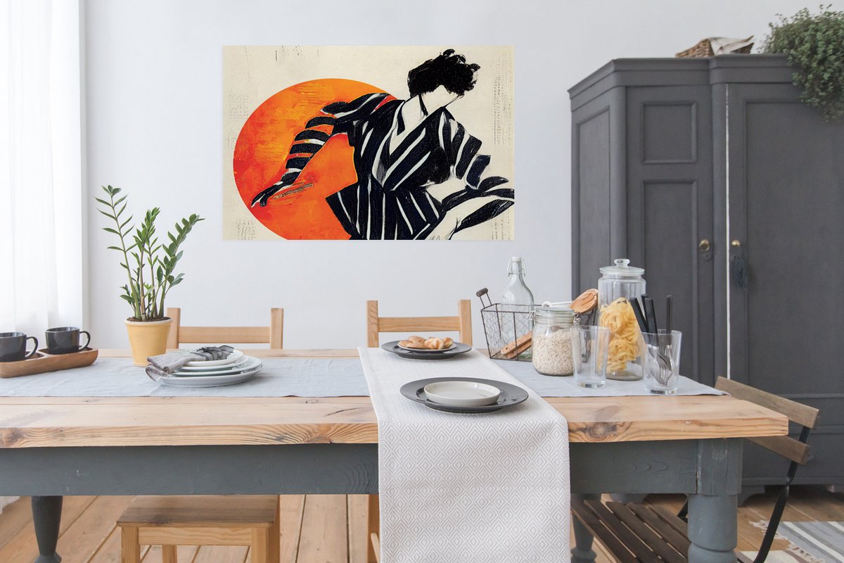 Vintage - Danser - Zon - Zwart - Wit