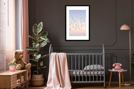 Cadre photo avec affiche - Vogels - Mer - Ciel - Nature - Été - 60x90 cm - Cadre pour affiche