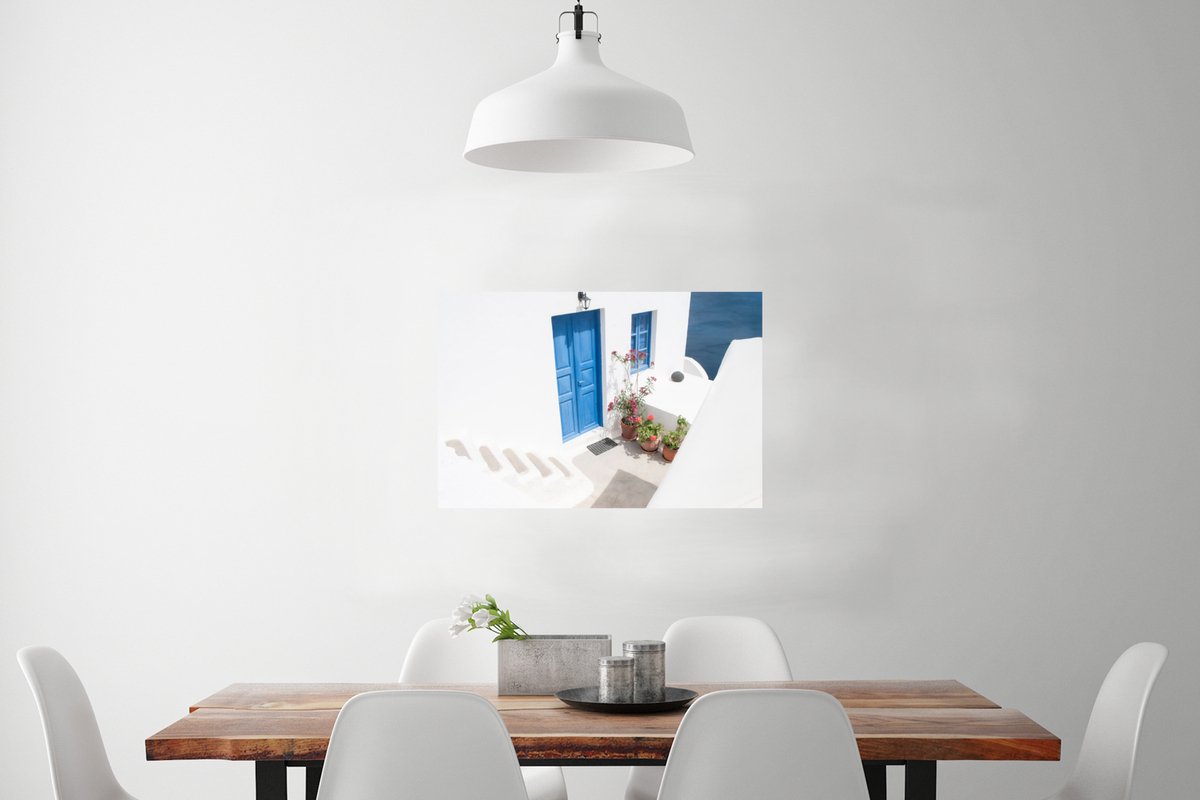 Architectuur - Blauw - Wit - Deur