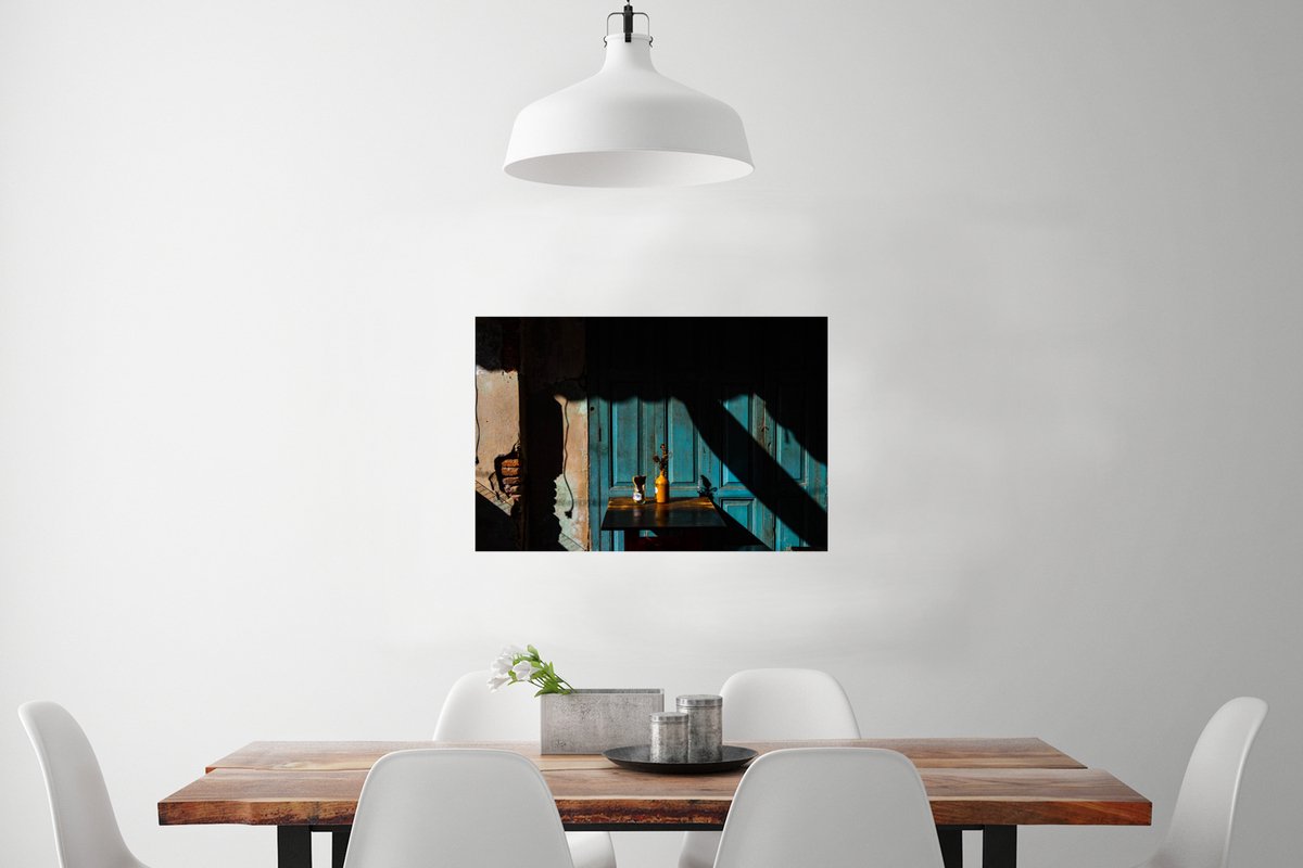 Deur - Blauw - Architectuur - Vaas