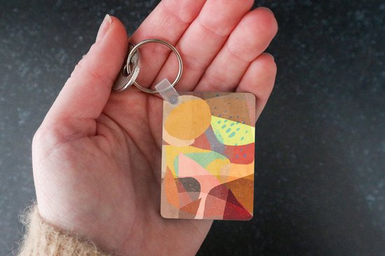 Porte-clés - Abstrait - Art - Arc-en-ciel - Pastel - Cadeaux à distribuer - Plastique