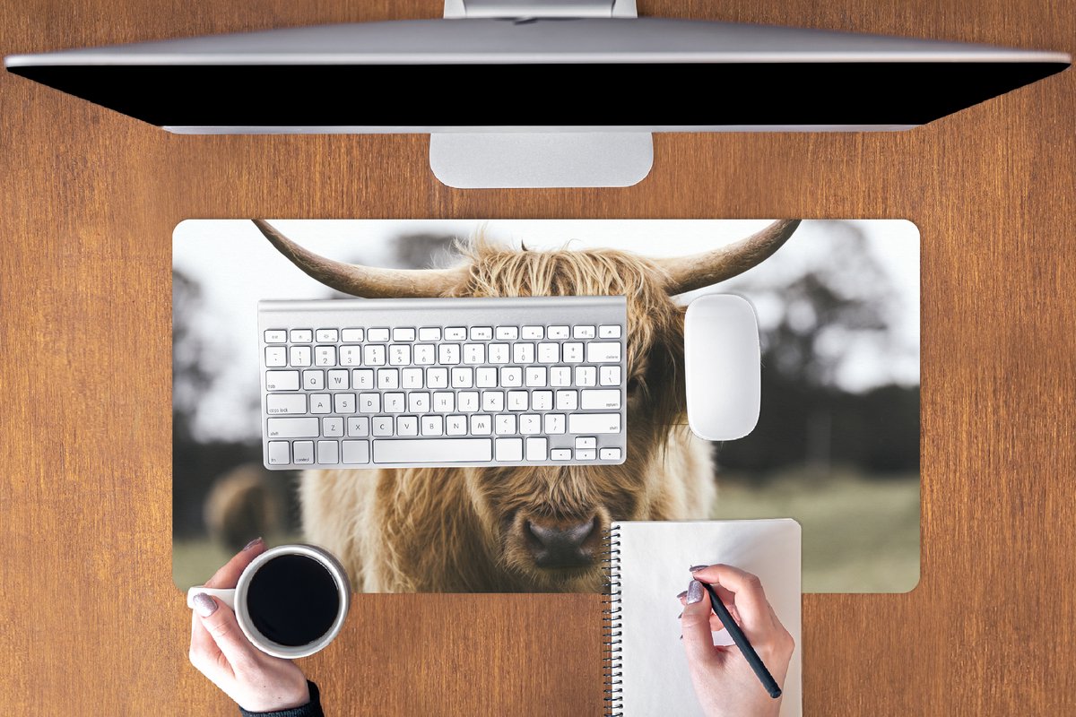 Tapis De Souris Vache Des Highlands - Design Mignon En écossais, Base Caoutchouc Antidérapante, Pour Bureau Et Gaming - 7