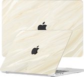 Lunso - MacBook Air 13 pouces M2 (2022) - housse - Creamy Vibes