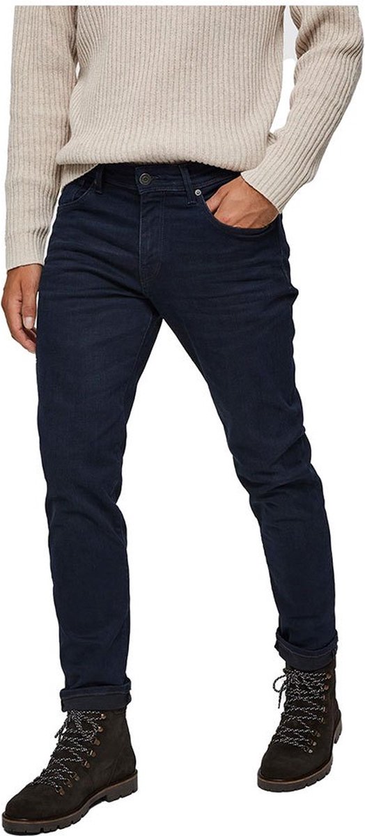 SELECTED Scott 6155 Straight Super Stretch Jeans - Heren - Blue Black Denim - W31 X L30