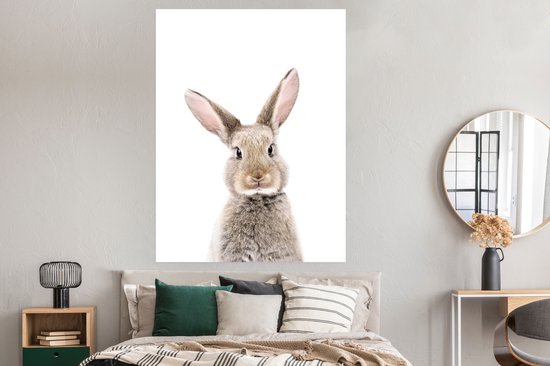 Poster Lapin - Animaux - Nature - Marron - 120x160 cm XXL