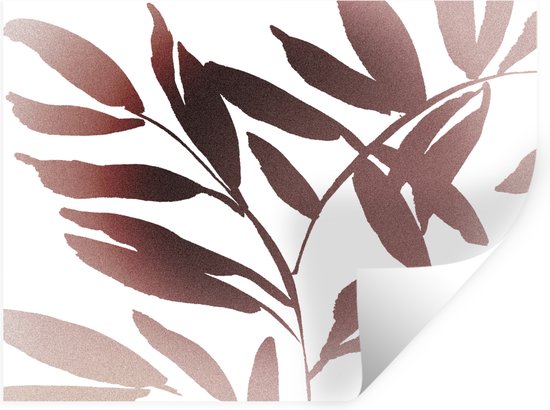 Muurstickers - Sticker Folie - Bladeren - Design - Abstract - 120x90 cm - Plakfolie - Muurstickers Kinderkamer - Zelfklevend Behang - Zelfklevend behangpapier - Stickerfolie