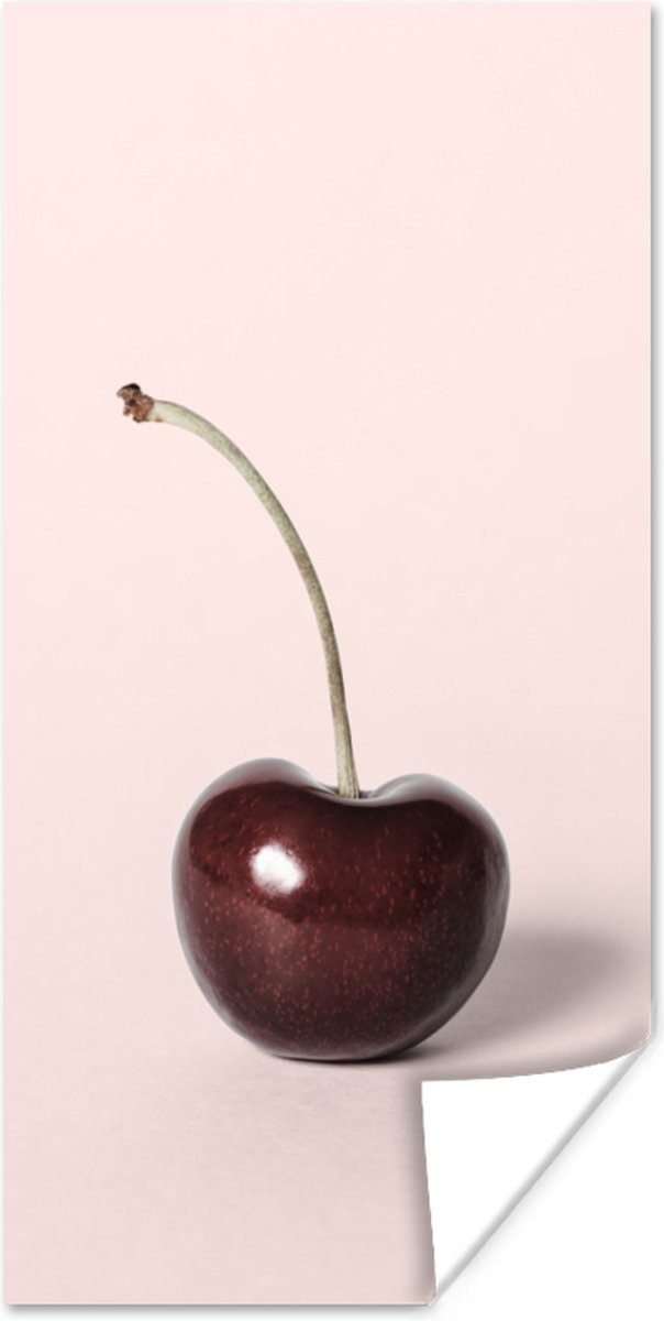 Poster Kers - Fruit - Rood - Stilleven - 40x80 cm
