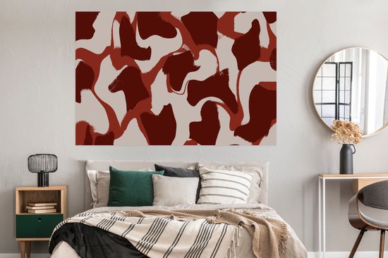 Poster Abstract - Bruin - Kleuren - Pastel - 180x120 cm XXL
