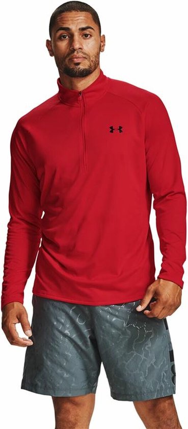 Under Armour UA Tech 2.0 1/2 Zip Heren Sportshirt - Rood - Maat XL