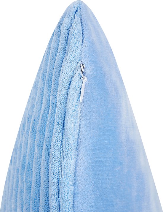 MILLET - Lot de 2 Sierkussen - Blauw - 43 x 43 cm - Velours côtelé