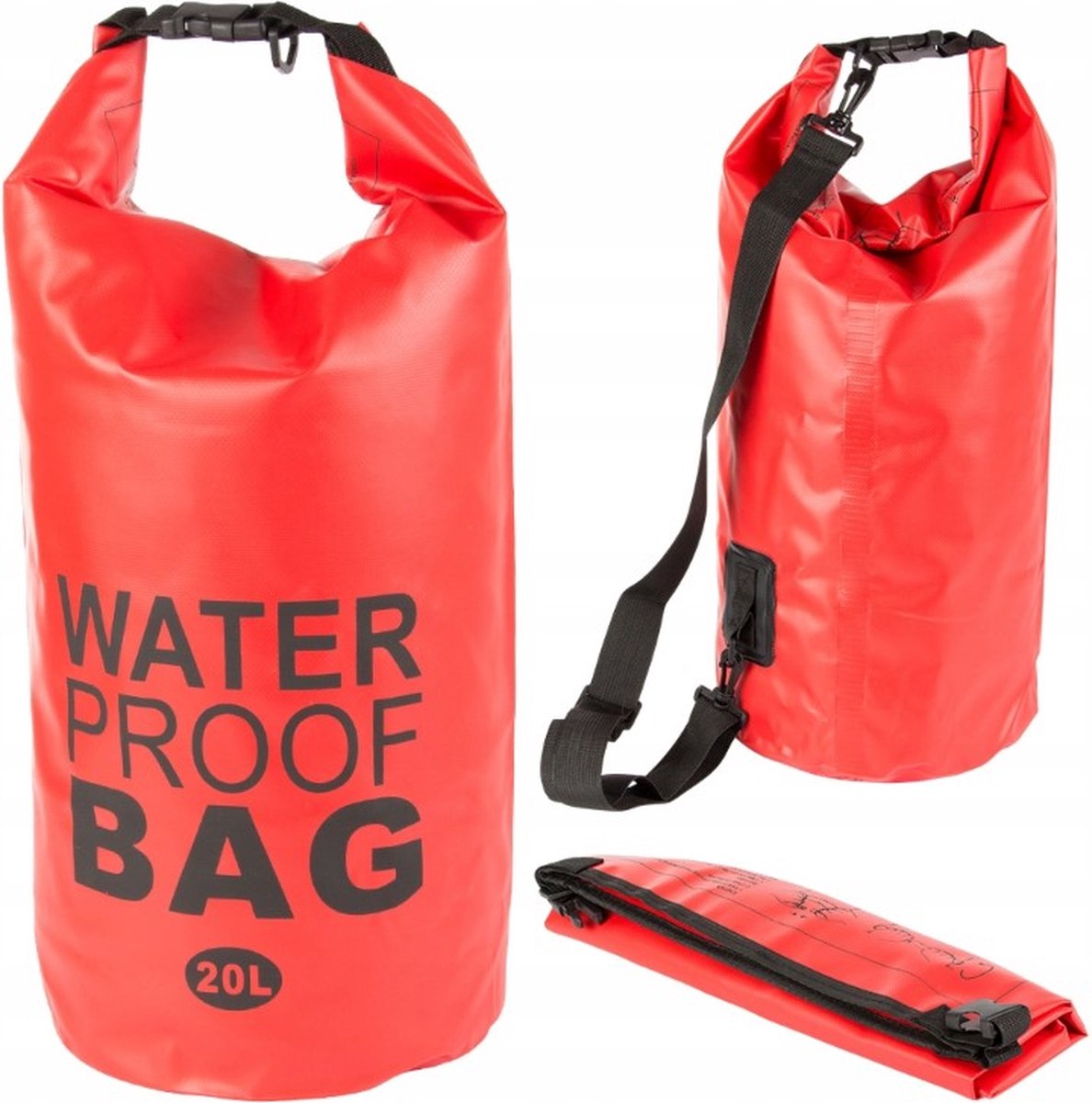 Waterproof Drybag - Drybag 20 Liter - Waterdichte tas – Strandtas - Rood
