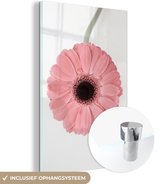 MuchoWow® Peinture sur verre 120x180 cm - Peinture sur verre - Bloem - Rose - Nature - Plante - Photo sur verre acrylique - Peintures