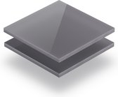 Plexiglas plaat 8 mm dik - 80 x 80 cm - Letterplaat Grijs