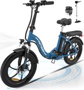 Hitway BK6 Elektrische Fiets | Opvouwbare E-bike | 20 Inch Fat Tire | 250W Motor | 11.2Ah | Blauw