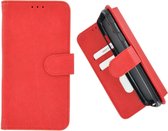 Pearlycase Hoes Wallet Book Case Rood voor Nokia X71