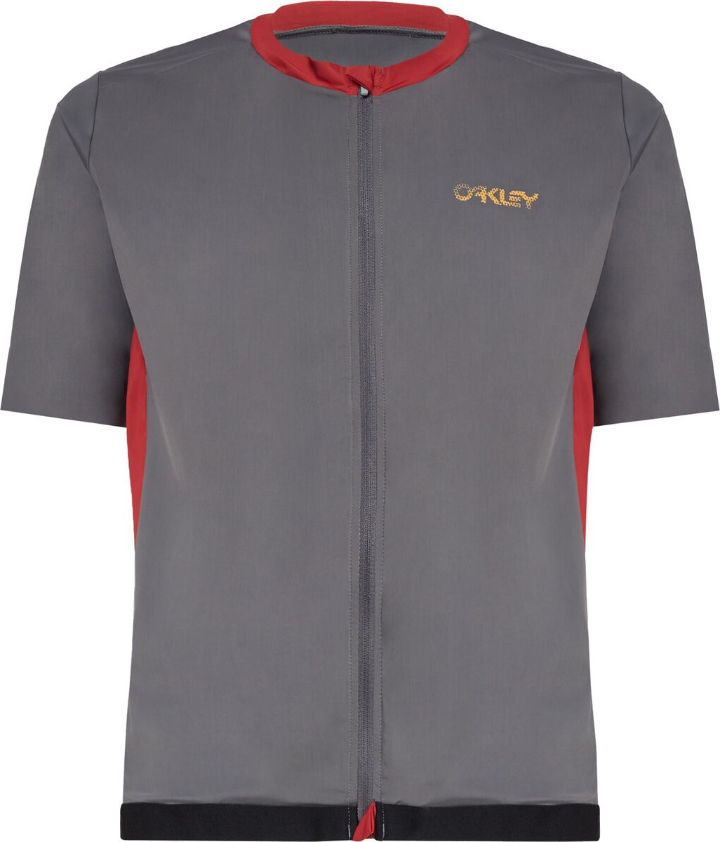 Oakley Apparel Point To Point Korte Mouw Wielertrui Grijs S Man