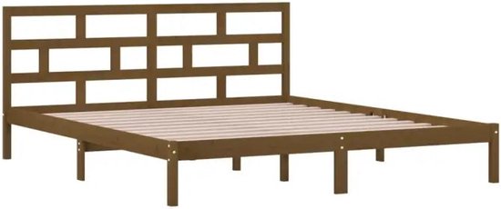 vidaXL Bois massif Noir 150x200 cm 5FT King Size