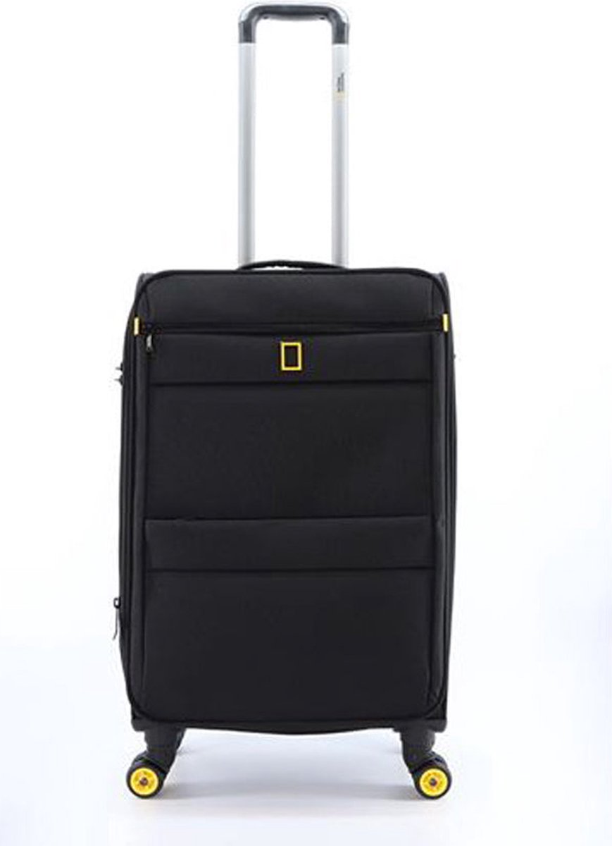 National Geographic Zachte Koffer / Trolley / Reiskoffer - 60 cm (Medium) - Passage - Zwart - Zwart / Medium