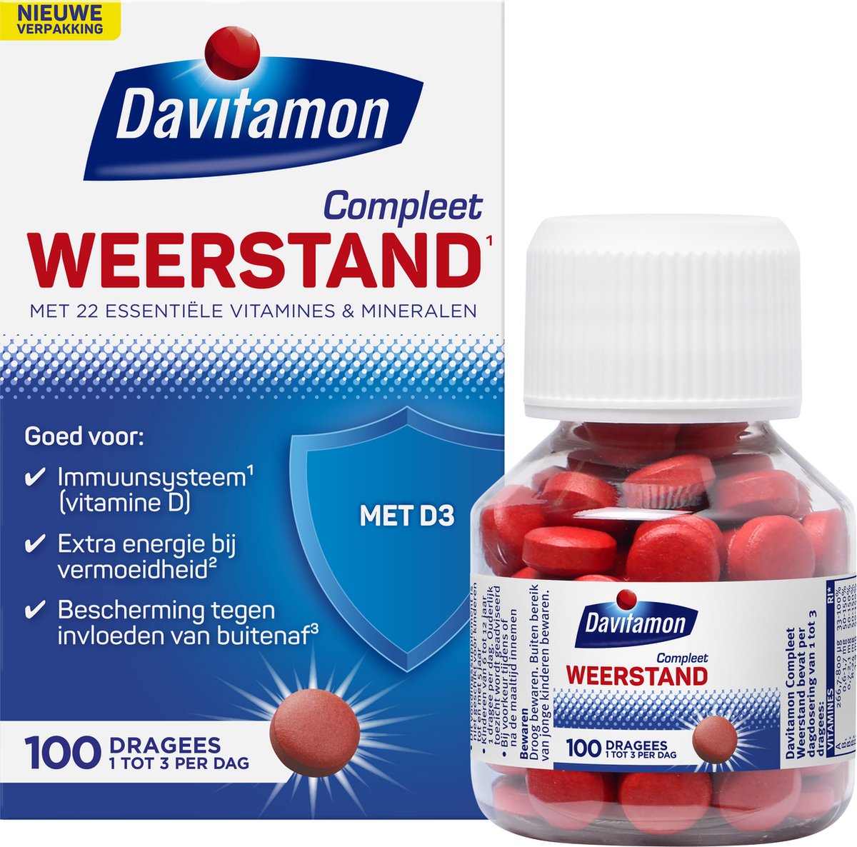 Davitamon Compleet Weerstand - Multivitamine en mineralen - 100 dagrees - Davitamon