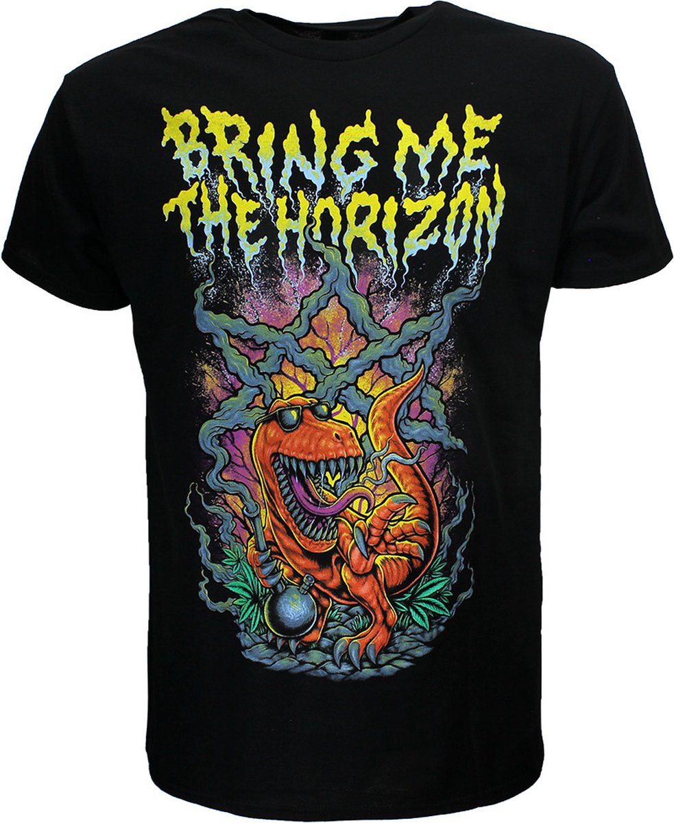 Bring Me The Horizon Smoking Dinosaur T-Shirt - Officiële Merchandise - XL