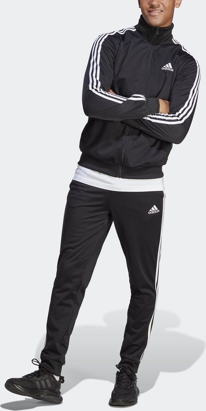 adidas Sportswear Basic 3-Stripes Tricot Trainingspak - Heren - Zwart - 2XL  | bol.com