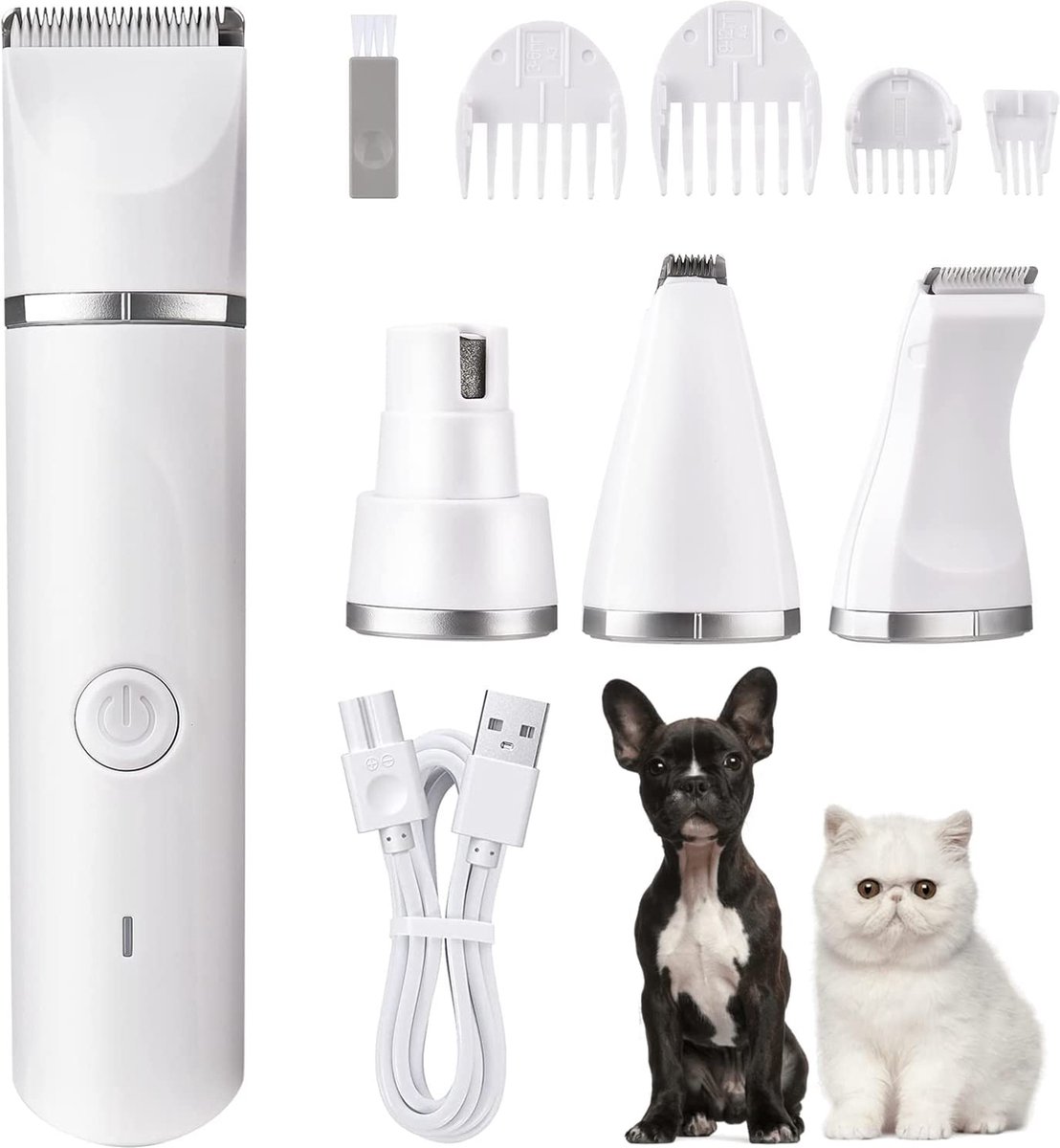 Tondeuse Pour Chien & Chat Klyvers - Ultra Silencieuse - Lames Céramique/inox - LED Intégrée - Rechargeable USB - Étanche
