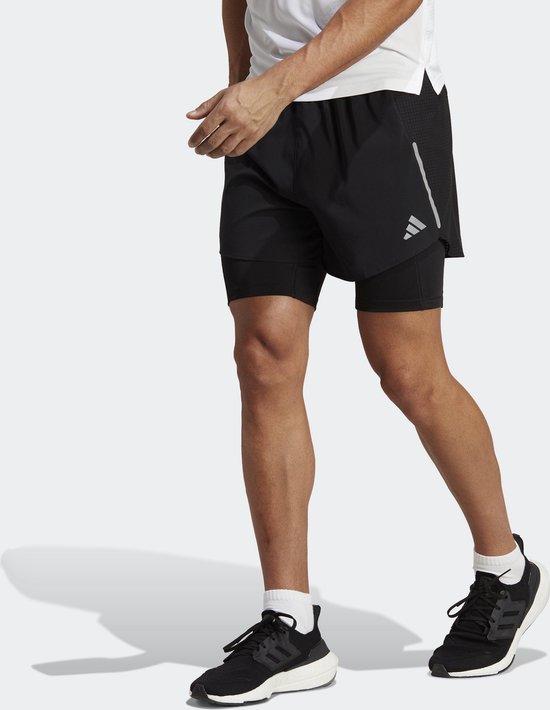 adidas Performance Designed for Running Short 2-en-1 - Homme - Zwart - L |  bol