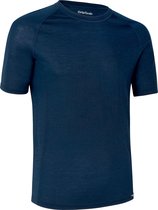 GripGrab - Merino Blend Thermal Korte Mouw Lente Herfst Fiets Ondershirt Thermoshirt met Merinowol - Navy Blauw - Heren - Maat L