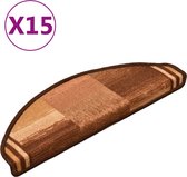 vidaXL - Trapmatten - zelfklevend - 15 - st - 65x21x4 - cm - bruin