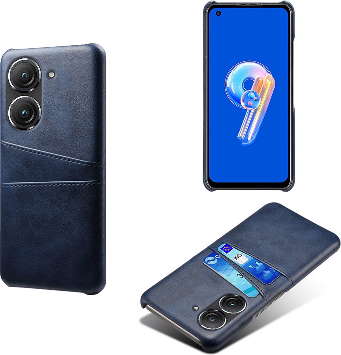Back Cover met Opbergvakjes voor Asus Zenfone 10 / Zenfone 9 _ Blauw