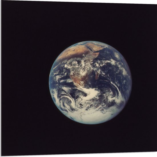Acrylglas - Vooraanzicht van de Aarde - 80x80 cm Foto op Acrylglas (Met Ophangsysteem)