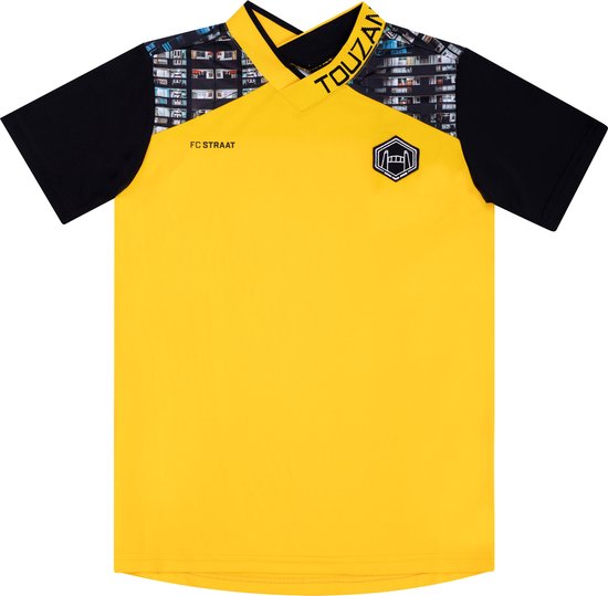 Touzani - T-shirt - LA MANCHA Yellow (122-128) - Kind - Voetbalshirt - Sportshirt