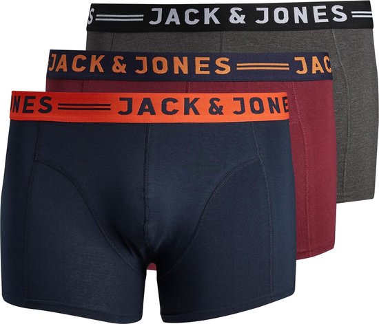 Jack & Jones Plus Size Boxershorts Heren Trunks JACLICHFIELD 3-Pack - Maat 5XL - Grote maten