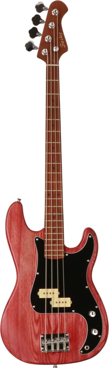 Fazley Outlaw Series Peacemaker Plus Red elektrische basgitaar met gigbag
