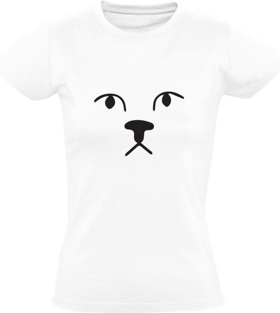 Gezicht van een kat Dames T-shirt | poes | huisdier | dierendag