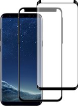 Protecteur d'écran en verre Samsung Galaxy S8 Case Friendly (NOIR) | Verre trempé | Verre trempé (+ OUTIL D'INSTALLATION)