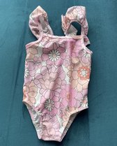 Baby zwem pakje Rose bloemmotief met volant 86/92