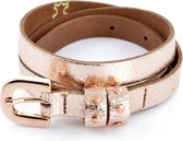 Kidzzbelts Meisjeskinderriem Smalle 1742 - Rosé - 55 cm