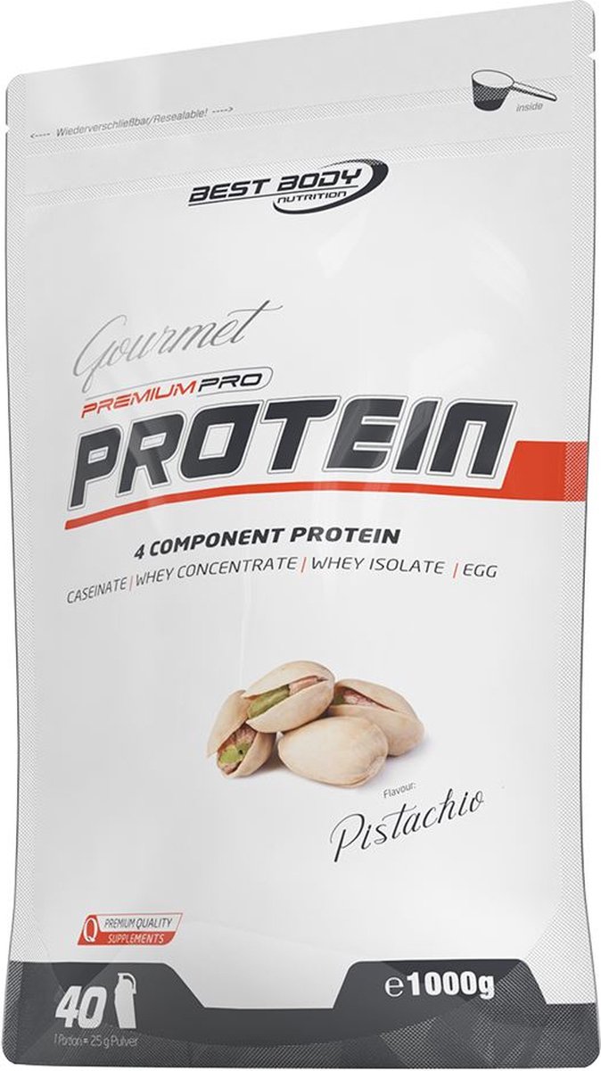 Goedkoopste Best Body Gourmet Premium Pro Protein 1kg pistachio - time-released eiwit met ewhey, melk en ei-eiwit