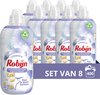 Robijn - Adoucissant liquide - Pure & Soft - Avec parfum floral rafraîchissant - 8 x 50 lavages - Pack économique