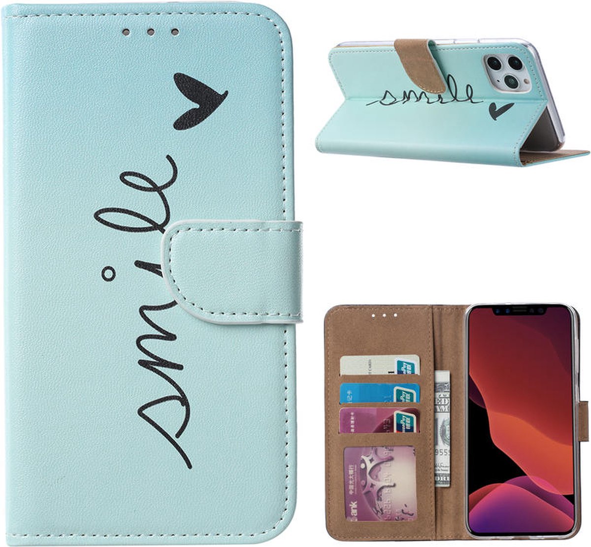 Cityhoesje – Bookcase – iPhone 11 Pro – Smile