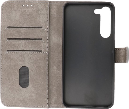 Samsung Galaxy S23 Case Book Case Wallet Phone Case - Grijs