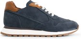 DenBroeck William St. Leren herensneakers - Veterschoenen mannen - Navy Blauw leer - Maat 41