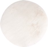 Heaven Fluffy Soft - Vloerkleed Hoogpolig - Effen Tapijt - Creme- 120 CM ROND