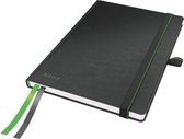 Leitz Complete A5 Notitieboek met Hardcover - Geruit - met Elastische Sluiting - Zwart